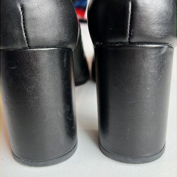 Donna Karan - black chunk leather pumps, 9 - Picture 8 of 14